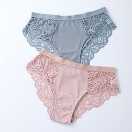 Women's Panties 3Pcs Sexy Panty Briefs Lace Comfort Lingerie Women Underwear Solid For Female Ladies Seamless Pantys Underpan269l