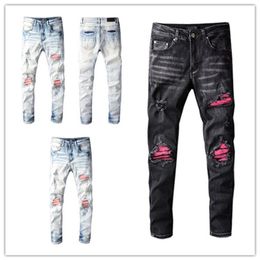 Arrival 2022ss Mens jeans Fashion High Quality Comfortable Men Casual Slim-leg Knee Patch Long Trousers Motorcycle Biker Pants Sim264x