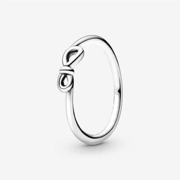 New Brand 925 Sterling Silver Infinity Knot Ring For Women Wedding Rings Fashion Jewelry288q