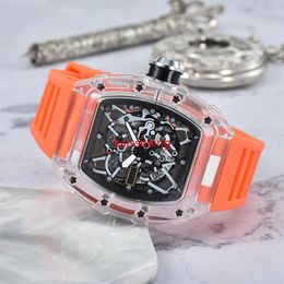 2022 transparent bottom style diamond Watch Top Luxury Watch Women's Quartz Automatic Watch DZ Male Clock law2995
