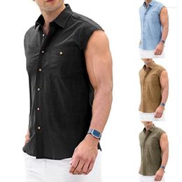 Men's Vests Vest Men Jackets Summer Slim Fit Casual Waistcoat Fashion Lapel Single Breasted