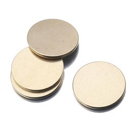 5Pcs Lot Original Brass Thick Round Blank Disc 25mm Coin Stamping Pendant Tags Charms Supplies For Diy Handmade Jewellery Making248L