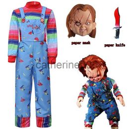 Special Occasions Child's Play Cosplay Chucky Costume Chucky Rompers + Shirt Outfit Boys Girls Fancy Jumpsuit Halloween Carnival Costume Custom x1004