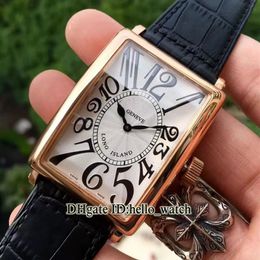 High Quality LONG ISLAND CLASSIQUE 1200 SC Whtie Dial Automatic Mens Watch Rose Gold Case Leather Strap Cheap New Watches292T