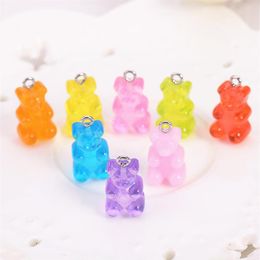 32pcs resin gummy candy necklace charms very cute keychain pendant necklace pendant for DIY decoration278V