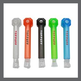 Travelling Water Top Hookahs Puff Toppuff Glass Bong Portable Smoking Pipe Instant Portable Screw on Bottle Converter Support Customer Logo