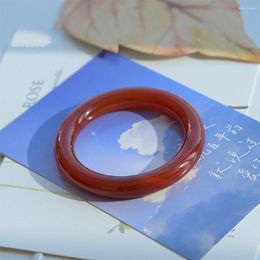 Bangle Agate Natural Carnelian Bracelet Hand Carved Charm Jewellery Fashion Accessories Men Women Round