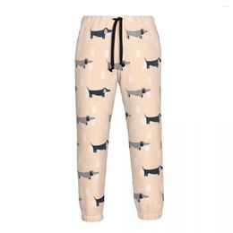 Men's Pants Men Jogging Streetwear Loose Casual Trouser Dachshund Dog Scandinavian Pattern Man Sweatpants