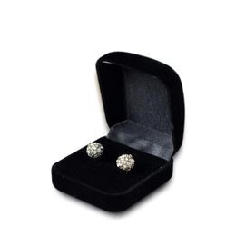 5Pcs Whole Engagement Black Velvet Ring Box Jewellery Display Storage Foldable Case For Wedding Ring Valentine's Day Gift O245v