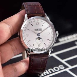 watches men luxury brand Cheap Patrimony Big Date U0112538 White Dial Automatic Moon Phase 0112538 Mens Watch Steel Case Brown Lea260x