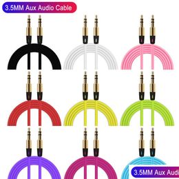 Cell Phone Cables Colour Magic O Aux Car S 3.5Mm Headphones Speaker Line Drop Delivery Phones Accessories Dhell