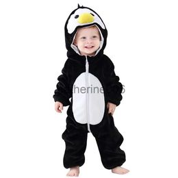 Special Occasions Purim Halloween Costumes Baby Boys Girls Cartoon Animal Penguin Costume Onesie Kigurumi Infant Toddler Romper Jumpsuit Flannel x1004