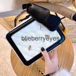 Cross Body Designer handbags square fat chain bag real leather handbag large-capacity shoulder bags top quality quilted bag04blieberryeyes