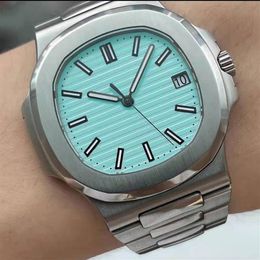 40mm mens automatic mechanical watches silver strap Sapphire watch stainless waterproof wristwatch nice gift for boyfriend father295m