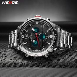 WEIDE Mens Sport Top Luxury Brand Quartz Movement Water Resistant Relojes Hombre Fashion Casual Alarm Digital Wristwatch Clock288n