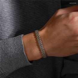 Link Bracelets Modyle 6mm Mesh Chain For Men Women Silver Colour Stainless Steel Italian Chains Wristband Jewellery Gifts