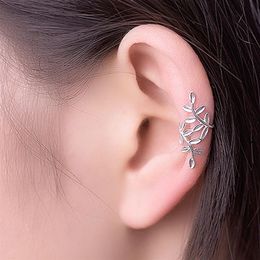 Clip-on & Screw Back Earring real Sterling Silver 925 Ear Cuff Authentic Fine Jewellery For Women Creative 1pc Gift No Piercing Laur313i
