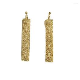 Stud Earrings 10 Pair /lot Fashion Jewellery Metal Rectangle Hollowed Earring For Women