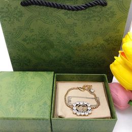 Designer Bracelets For Women Gold Snake Chain Bangle Fashion Diamond Bracelet Classic Letter G Fashion Jewelry Valentine Day Gift 1854