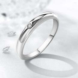 Cluster Rings 1 Diamond Jewellery 14K White Gold Ring For Women Anillos De Bizuteria Silver 925 Gemstone