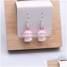 Dangle Chandelier Earrings Earring For Women Resin Handmade Cartoons Mushroom Drop Funny Gift Delivery Jewellery Dhjy5