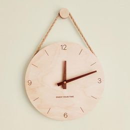 Wall Clocks Clock Wooden Nordic Creative Home Living Room Decoration Gifts