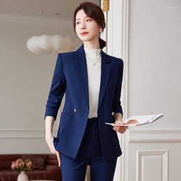 Women's Suits 2023 Spring Autumn Fashion Office Small Business Suit Coat Blazer Women Black Ladies'