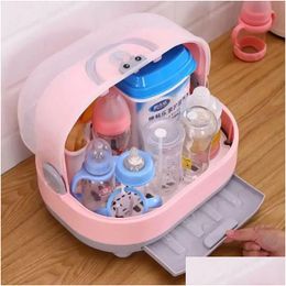Baby Bottles# Bottle Drying Rack 3 Colours Feeding Bottles Cleaning Storage Nipple Shelf Pacifier Cup Holder 21C3 Drop Delivery Kids Dhbfr