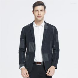 Men's Suits Fashion Gentleman British Trend Casual Everything Plaid Slim-fit Korean Version Officiating Wedding Blazer