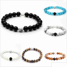 Beaded Natural Stone Bracelet For Men And Women With Any Two Beads Fashion Wrist Jewellery Drop Delivery Bracelets Dhgarden Dh05F