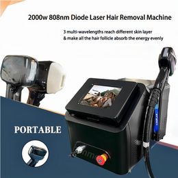 2000W 755 808nm 1064nm Diode Laser Worry-free Epilator Skin Regeneration Freezing Point Hair Removal Machine For Salon Use