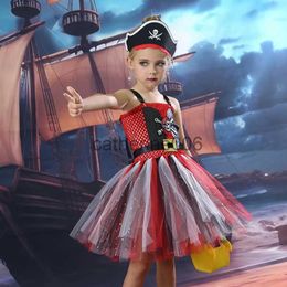 Special Occasions Pirate Tutu Dress for Girls Kids Halloween Cosplay Costume Girl Princess Party Dresses Children Captain Tulle Outfit Clothes x1004