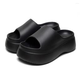 Slippers Summer Casual High Heeled Outdoor Beach Sandals EVA Flat Platform Comfortable Shoes Women Couple Thick Soled