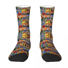 Men's Socks Better Call Saul Mosaic Characters High Quality Stockings All Season Long Accessories For Unisex Christmas Gifts