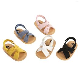 Sandals 0-18M Born Infant Baby Girl Shoes Flats Soft Rubber Sole Anti-Slip Summer First Walker