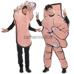 Special Occasions Carnival Party Cosplay Costume Funny Hand Gesture Cosplay Jumpsuits Foot Tunic Party Fancy Dress Halloween Costume for Adult x1004