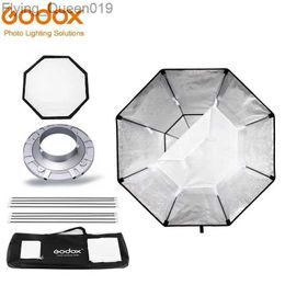 Flash Heads Godox BW95cm/120CM/140CM Softbox Octagon Studio Strobe Softbox with Bowens Mount for sk300ii sk400ii de300 de400 Studio Flash YQ231004