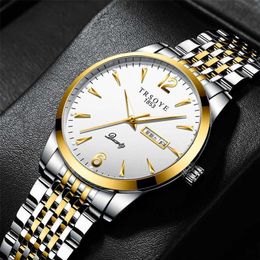 TRS068 TRSOYE Montre-bracelet Wrist High Quality Men Luxury Wrist Watch Stainls Steel Metal Band Dive Watch237Y