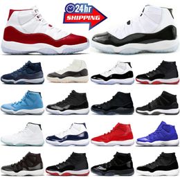 Jumpman 11 11s Basketball Shoes Men Women DMP Cherry Red Cool Grey Midnight Navy 25th Anniversary 72-10 Bred Mens Trainers Outdoor Sports Sneakers eur 36-47