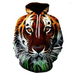 Men's Hoodies Tiger Animal 3D Print Y2k Hoodie Man Women Streetwear Long Sleeved Oversized Pullovers Hooded Sweatshirts Kids Clothing