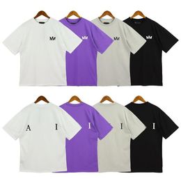 2023 new bone letter simple printing round neck short sleeve high street men's and women's loose t-shirt S-XL307m