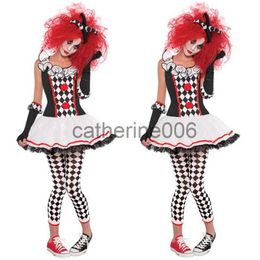 Special Occasions Halloween Costume for Women Circus Clown Joker Costume Horror Cosplay Costumes Adult Party Stage Performance Dress x1004