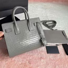 Sac De Jour Crocodile Grain Bag Fashion Women Leather Luxury Designer Alligator Handbag Shoulder Bags w34R#