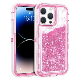 Luxury Quicksand Mobile Phone Cases For iPhone 13 12 11 Pro Max 8 Plus 7 Plus XR XS Max Bling Bling Glitter Floating Quicksand Heavy Duty Shockproof Cover