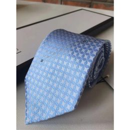 2023 Mens Silk Necktie Letter Embroidered Male Business Neckties Quality Cravatta Uomo Party Wedding Luxury Neck Ties No box
