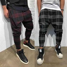 Zogaa Mens Ekose Pantolon Moda gevşek eşofmanlar rahat jogger pantolon sokak kıyafeti pantolonları erkekler için tam uzunlukta S-3XL 210715249s