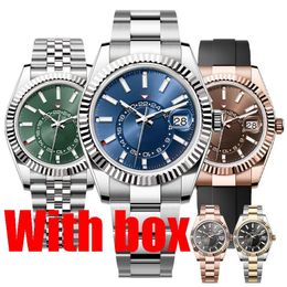 Mens Watches High Quality Luxury Designer Watches Top SKY Automatic Machinery Movement Watches With box Stainless Steel Luminous W291Z