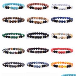 Beaded Stone Bracelet With Any Four Matte Black Agate Men And Women Fashion Accessories Drop Delivery Jewelry Bracelets Dhgarden Dhzcx