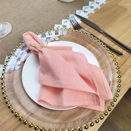 Table Napkin Set Of 4 Cotton Cloth Napkins 30x45cm Green Fabric Serviette Kitchen Tea Towels For Home Wedding Decoration Christmas