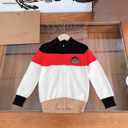 designer kids cardigan fashion zipper baby sweater Spring products Size 100-150 CM Multi Colour wide stripe design Knitted Jacket Oct05